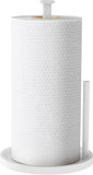 Paper Towel Holder Countertop, Standing Paper Roll Holder with Anti Slip Weighted Base, Stainless Steel Freestanding Paper Towel Holder for Kitchen, Black - Homesidy.com