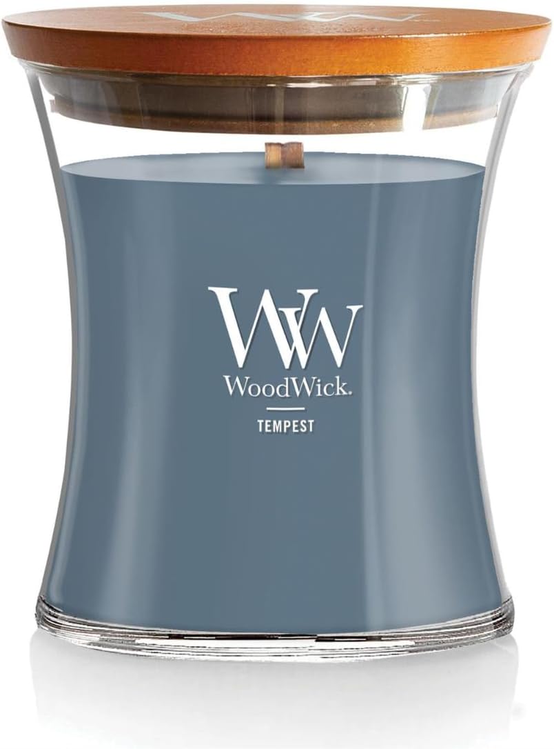 WoodWick Marine Amber Holiday Candle Gifts for Women and Men, 9.7 oz Precious Metals Collection with Crackling Wick - Homesidy.com