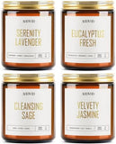 AOOVOO Scented Candles - 4PC Candle Set, 36 oz Soy Candles, Soy Candle for Home Scented, Lavender/Vanilla/Eucalyptus/Sage - Homesidy.com