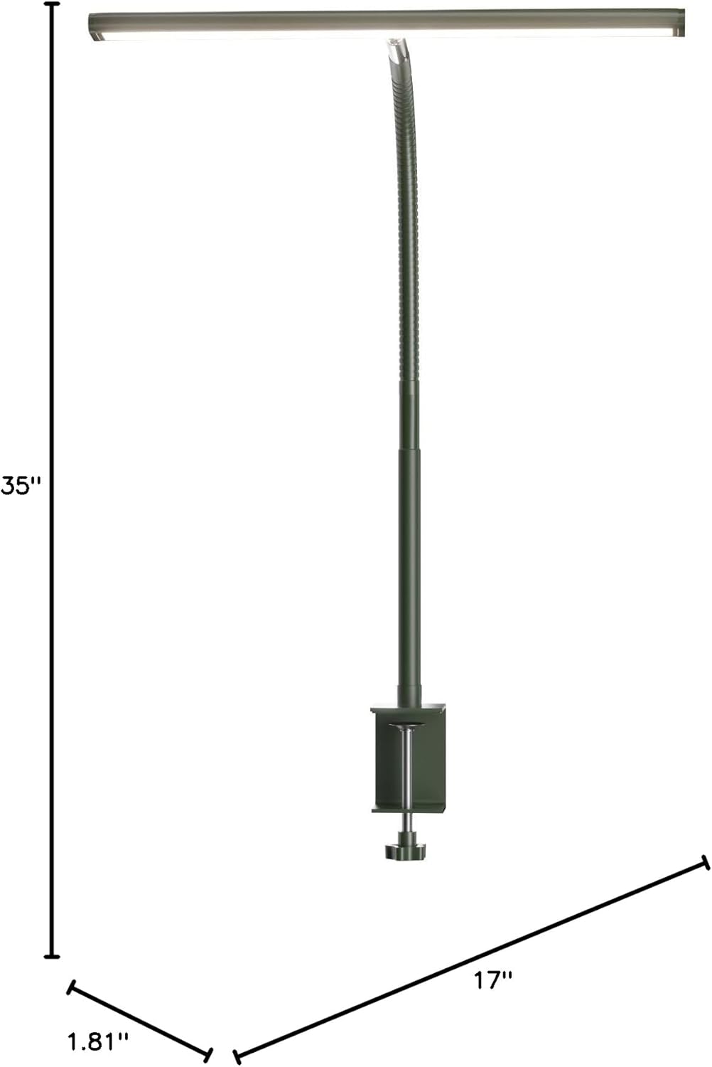 Airlonv LED Desk Lamp for Office Home, Eye - Caring Desk Light with Stepless Dimming Adjustable Flexible Gooseneck, 10W USB Adapter Desk Lamp with Clamp for Reading, Study, Workbench (Black) - Homesidy.com