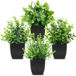 Der Rose 4 Pack Fake Plants Mini Artificial Greenery Potted Plants for Home Decor Indoor Office Table Room Farmhouse Bathroom Decor - Homesidy.com