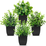 Der Rose 4 Pack Fake Plants Mini Artificial Greenery Potted Plants for Home Decor Indoor Office Table Room Farmhouse Bathroom Decor - Homesidy.com