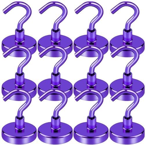LOVIMAG Magnetic Hooks, 12 Pack 30lbs Magnet Hook 2025 Cruise Cabin Ship Essentials Heavy Duty Strong Magnets Refrigerator Fridge Hanging for Classroom Beach Vacation Kitchen Grills Home (Black) - Homesidy.com