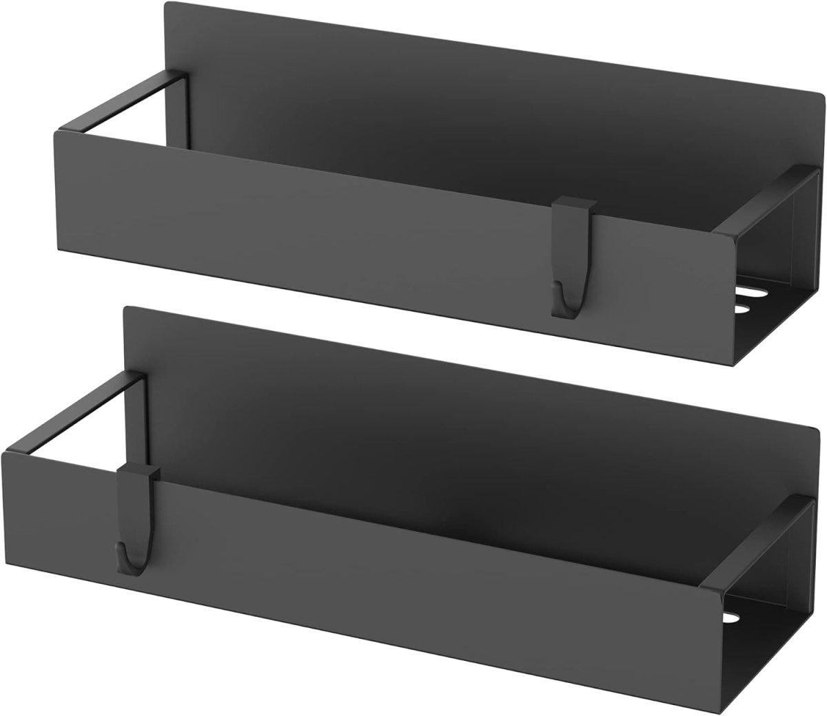 HuggieGems Metal 4 Pack Magnetic Spice Storage Rack Organizer for Refrigerator and Oven, Black Fridge Organizers and Storage - Homesidy.com