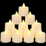 KOABY 25/50/100 Pack Flameless Votive Candles, Last 8H , Warm Yellow Light, No Timer or Flickering - Homesidy.com