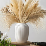 Ceramic Vases Set of 2,Modern Vases for Home Decor, White Boho Style for Living Room Kitchen Mantle Bedroom Dining Table Office Farmhouse Decorative Design - Homesidy.com