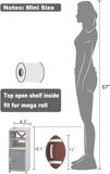 AOJEZOR Toilet Paper Holder Stand: No Drill PVC Small Bathroom Cabinet for Apartment Dwellers - Rental Deposit Protection - Small Space Storage Saving - Homesidy.com