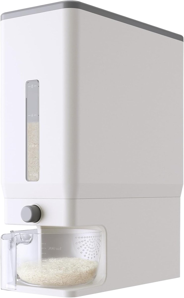 Lifewit Rice Dispenser 25 Lbs(11.3kg), Rice Storage Container Sealed Moisture Proof with Measuring Cup for Kitchen Pantry Household, BPA - Free, 1 Pack - Homesidy.com