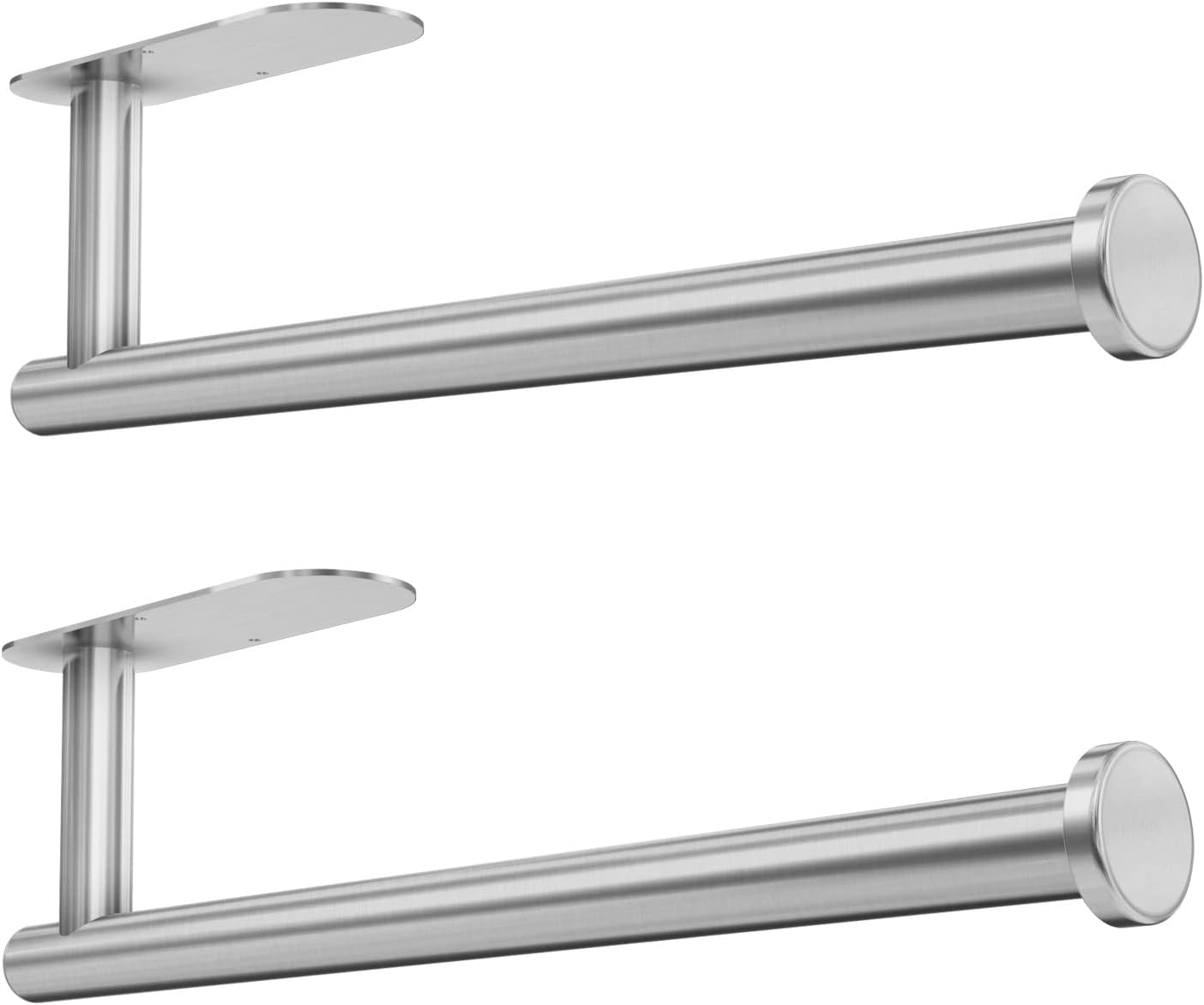 DEKAVA Paper Towel Holder Under Cabinet Wall Mount for Kitchen Towel, Self - Adhesive Bar, Rack, SUS304 Stainless Steel 13 inch (BlackA, 1) - Homesidy.com