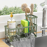 Cisily Kitchen Sink Caddy Organzier with High Brush Holder, Sponge Holder for Sink, 304 Rustproof Stainless, Kitchen Countertop Soap Dispenser Organizer, Kitchen Decor and Accessories - Homesidy.com