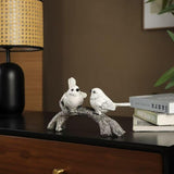 GJFASGF Small Animal Statues, White Bird Figurines Home Decor, Modern Home Decorative, Ceramic Decor for Office Desktop, Bookshelf, Bedroom, Living Room, Cabinets (White 2 Pcs) - Homesidy.com
