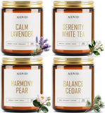 AOOVOO Scented Candles - 4PC Candle Set, 36 oz Soy Candles, Soy Candle for Home Scented, Lavender/Vanilla/Eucalyptus/Sage - Homesidy.com
