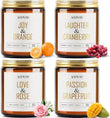 AOOVOO Scented Candles - 4PC Candle Set, 36 oz Soy Candles, Soy Candle for Home Scented, Lavender/Vanilla/Eucalyptus/Sage - Homesidy.com