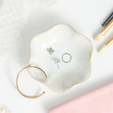Mecaikru Ceramic Trinket Dish, Ring Tray, Decorative Jewelry Dish for Earrings Necklaces Watch Keys, for Women, White Green - Homesidy.com