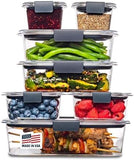 Rubbermaid Brilliance BPA - Free Airtight Food Storage Containers, 24 - Piece Set, Easy for Meal Prep, Lunch &amp; Leftovers - Homesidy.com