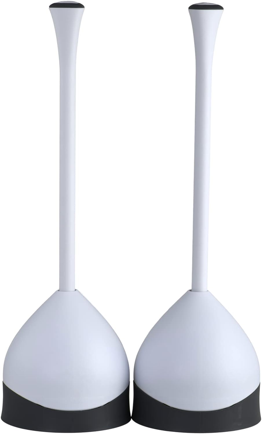 Clorox Toilet Plunger with Hideaway Caddy, Set of 2 – for Bathroom Organization and Storage, Bathroom Accessories, Toilet Unclogger, with Holder, White - Homesidy.com