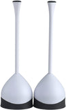 Clorox Toilet Plunger with Hideaway Caddy, Set of 2 – for Bathroom Organization and Storage, Bathroom Accessories, Toilet Unclogger, with Holder, White - Homesidy.com