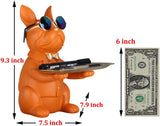 French Bulldog Gifts Statue Tray Organizer for Keys, Candy, Jewelry, Earrings, Entrance Piggy Bank - Modern Decor Resin French Bulldog Decor Entryway Table, Coffee Table, Office Desk, Home Decor - Homesidy.com