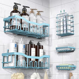 EUDELE Adhesive Shower Caddy, 5 Pack Rustproof Stainless Steel Bath Organizers With Large Capacity, No Drilling Shelves for Bathroom Storage &amp; Home Decor - Homesidy.com