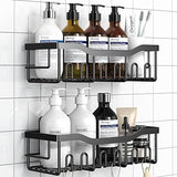 EUDELE 5 - Pack Rustproof Stainless Steel Shower Caddy Set– No Drill Adhesive Bathroom Organizer, Space - Saving Shower Shelves for Apartment Essentials, Bathroom/Kitchen Storage Home Decor - L Size - Homesidy.com