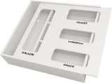SpaceAid Bag Storage Organizer for Kitchen Drawer, Bamboo Organizer, Compatible with Gallon, Quart, Sandwich and Snack Variety Size Bag (1 Box 4 Slots) - Homesidy.com