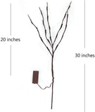 DK177 2 Pack Led Branch Light Battery Operated Lighted Branch Vase Filler Willow Tree Artificial Little Twig Power Brown 30 Inch 20 LED for Home Romantic Decoration, Warm White - Homesidy.com