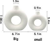 Ceramic Vases Set of 2,Modern Vases for Home Decor, White Boho Style for Living Room Kitchen Mantle Bedroom Dining Table Office Farmhouse Decorative Design - Homesidy.com