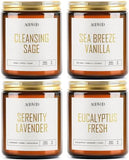 AOOVOO Scented Candles - 4PC Candle Set, 36 oz Soy Candles, Soy Candle for Home Scented, Lavender/Vanilla/Eucalyptus/Sage - Homesidy.com