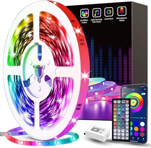 Tenmiro Led Lights for Bedroom 100ft (2 Rolls of 50ft) Music Sync Color Changing Strip Lights with Remote and App Control RGB Strip, for Room Home Party Decoration - Homesidy.com