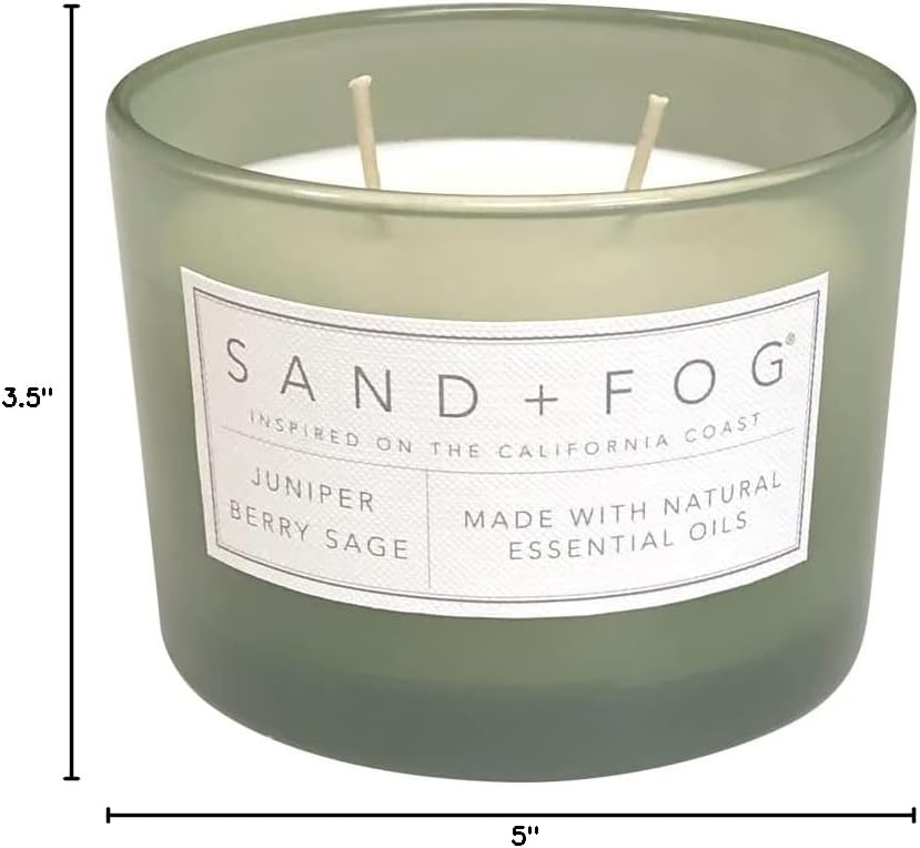 Sand Fog Scented Candle - Crushed Candy Cane – Additional Scents and Sizes – 100% Cotton Lead - Free Wick - Luxury Air Freshening Jar Candles - Perfect Home Decor – 12oz … - Homesidy.com