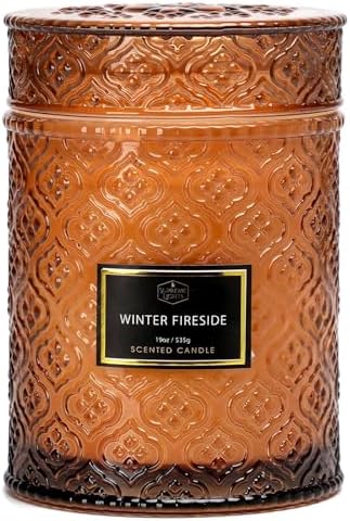 Frosted Cranberry Luxury Scented Candles - 19oz, 88hr Burn Time, Perfect Christmas Gifts for Women - Homesidy.com