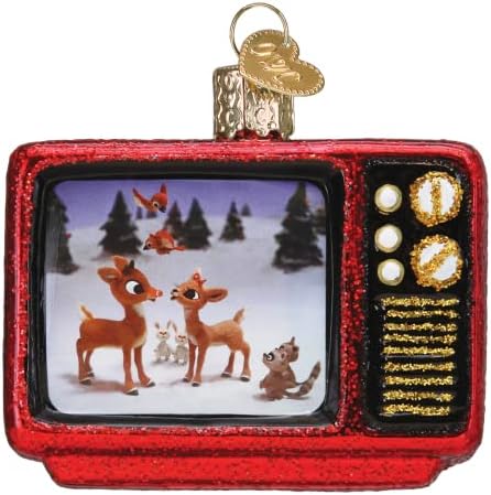 Old World Christmas Rudolph and Clarice Glass Blown Ornament for Christmas Tree, Handcrafted Holiday Decoration, Rudolph Collection - Homesidy.com