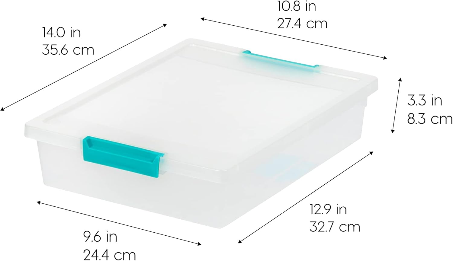 IRIS USA 6 Qt. Plastic Storage Bins Containers with Lids, 4 Pack, Small Sensory Bin, Craft Storage, Craft Organizers &amp; Storage, Organizing Container for Home, Office &amp; Art Supplies, Stackable, Clear - Homesidy.com