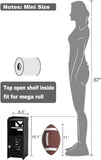 AOJEZOR Toilet Paper Holder Stand: No Drill PVC Small Bathroom Cabinet for Apartment Dwellers - Rental Deposit Protection - Small Space Storage Saving - Homesidy.com