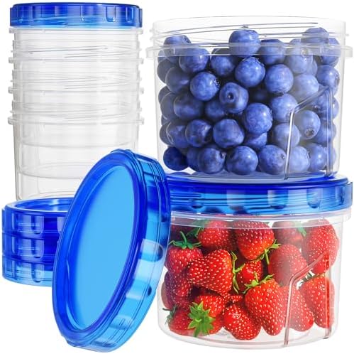 Freezer Storage Containers, [6 Pack - 16 Oz] Airtight Plastic Food Storage Containers with Twist Top Lids, Soup, Meal Prep Containers | BPA Free | Stackable | Leakproof | Microwave/Dishwasher Safe - Homesidy.com