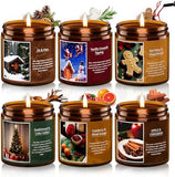 Christmas Candle Set, 6 Pack Candles for Home Scented, Aromatherapy Jar Candle Gifts for Women, Natural Soy Wax Long Lasting Glass Candle Set, Scented Candles for Christmas, Birthday, Thanksgiving Day - Homesidy.com