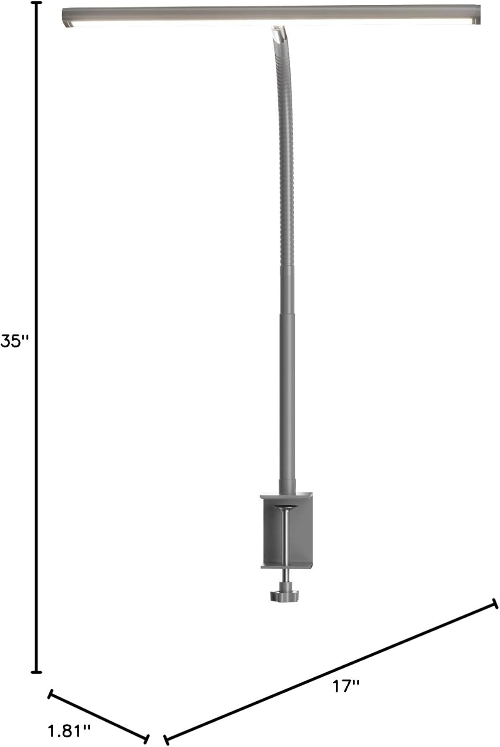 Airlonv LED Desk Lamp for Office Home, Eye - Caring Desk Light with Stepless Dimming Adjustable Flexible Gooseneck, 10W USB Adapter Desk Lamp with Clamp for Reading, Study, Workbench (Black) - Homesidy.com