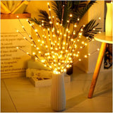 DK177 2 Pack Led Branch Light Battery Operated Lighted Branch Vase Filler Willow Tree Artificial Little Twig Power Brown 30 Inch 20 LED for Home Romantic Decoration, Warm White - Homesidy.com