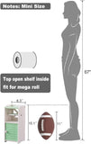 AOJEZOR Toilet Paper Holder Stand: No Drill PVC Small Bathroom Cabinet for Apartment Dwellers - Rental Deposit Protection - Small Space Storage Saving - Homesidy.com