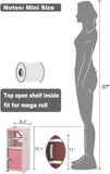 AOJEZOR Toilet Paper Holder Stand: No Drill PVC Small Bathroom Cabinet for Apartment Dwellers - Rental Deposit Protection - Small Space Storage Saving - Homesidy.com