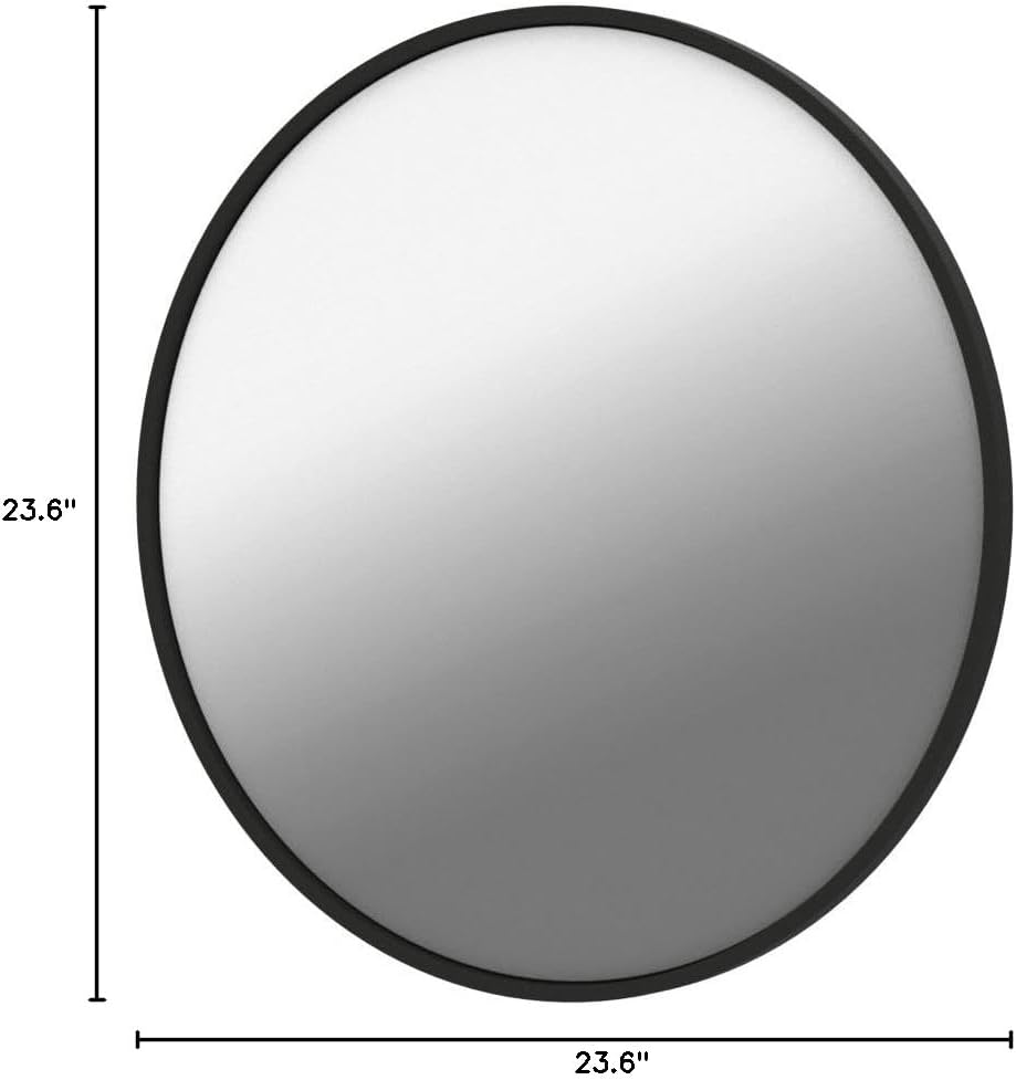 HARRITPURE Round Mirror 30 Black Wall Mounted Circle Mirrors Vanity Mirror with Brushed Aluminum Alloy Frame Modern Decoration for Bathroom, Living Room, Vanity, Bedroom, Entryway - Homesidy.com