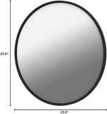 HARRITPURE Round Mirror 30 Black Wall Mounted Circle Mirrors Vanity Mirror with Brushed Aluminum Alloy Frame Modern Decoration for Bathroom, Living Room, Vanity, Bedroom, Entryway - Homesidy.com