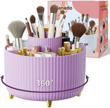 fanado 360° Rotate Makeup Brush Holder Organizer, Makeup Organizers Countertop, Makeup organization and Skincare Storage for Vanity, Desktop, Bathroom (White) - Homesidy.com