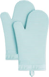 KITCHENAID Ribbed Soft Silicone Oven Mitt 2 - Pack Set, 7.5&34;x13&34;, Milkshake - Homesidy.com