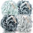 MTDLYICE Loofah Sponge, XXL Large Loofah 100g 4 Pack, Bath Sponge Soft Mesh Shower Loofah for Men, Body Scrub, Shower Pouf Bath Accessories, for Body Wash, Soap (Blue Gray) - Homesidy.com
