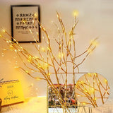DK177 2 Pack Led Branch Light Battery Operated Lighted Branch Vase Filler Willow Tree Artificial Little Twig Power Brown 30 Inch 20 LED for Home Romantic Decoration, Warm White - Homesidy.com