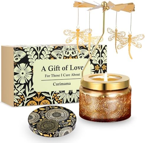Christmas Gifts for Women, Unique Birthday Gifts for Women, Lavender Butterfly Rotating Scented Candles for Home Fragrance, Mom Birthday Gift from Daughter Son, Xmas Candle Gift for Sister Grandma - Homesidy.com