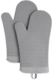 KITCHENAID Ribbed Soft Silicone Oven Mitt 2 - Pack Set, 7.5&34;x13&34;, Milkshake - Homesidy.com