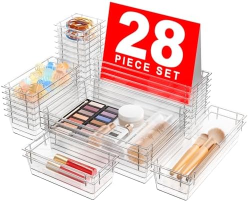 A - LuGei 【Military Grade Drawer Organizer, 【𝟱𝗦𝗶𝘇𝗲】 Makeup organizer, 【Holds 177 Items】 Bathroom Organizers and Storage, Organization and Storage, Desk Drawer Organizer for Bathroom Vanity - Homesidy.com
