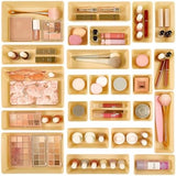 Vtopmart 25 PCS Clear Plastic Drawer Organizers Set, 4 - Size Versatile Bathroom and Vanity Drawer Organizer Trays, Storage Bins for Makeup, Bedroom, Kitchen Gadgets Utensils and Office - Homesidy.com